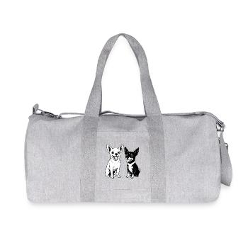 Chihuahua Love - Petit Chien, Grand Protecteur - Sac de sport en toile recyclée Stanley/Stella - gris chiné - Devant