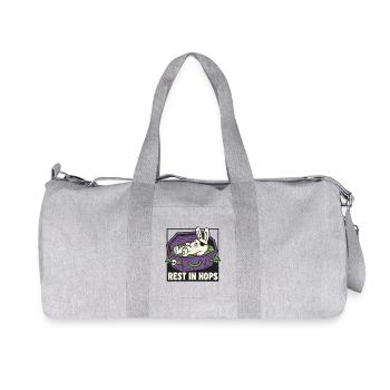 Rest in Hops Hoppel in the coffin - Recycled Canvas Sports Bag by Stanley/Stella - heather grey - Front