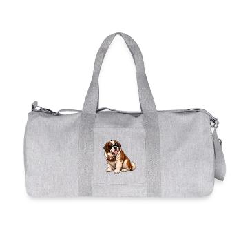 Saint Bernard - Recycled Canvas Sports Bag by Stanley/Stella - heather grey - Front