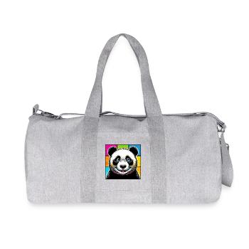 panda - Sac de sport en toile recyclée Stanley/Stella - gris chiné - Devant