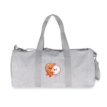 Sushi Hug Lachsreis Japanisches Essen Sushi Hug - Recycelte Canvas-Sporttasche von Stanley/Stella - Grau meliert - Vorne