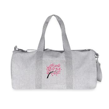 Cherry blossom arch at night - Recycled Canvas Sports Bag by Stanley/Stella - heather grey - Front