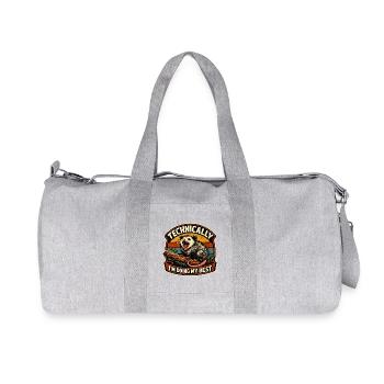 Technisch Mach Mein Bestes - Recycelte Canvas-Sporttasche von Stanley/Stella - Grau meliert - Vorne