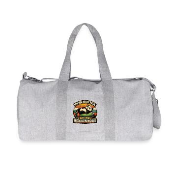 Panda Energiesparmodus - Recycelte Canvas-Sporttasche von Stanley/Stella - Grau meliert - Vorne