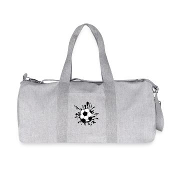 Taches de balle de football éclaboussée - Sac de sport en toile recyclée Stanley/Stella - gris chiné - Devant