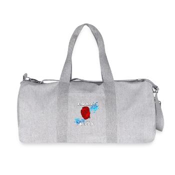 Fish Make Life Beta avec un betta rouge - Sac de sport en toile recyclée Stanley/Stella - gris chiné - Devant