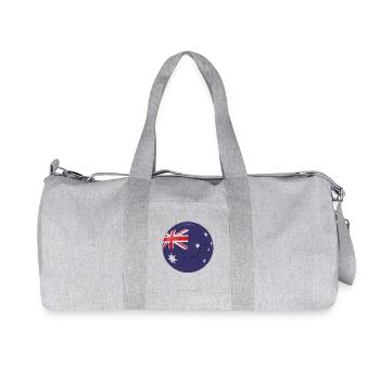 AUSTRALIA'S FLAG ON A FOOTBALL - Recycled Canvas Sports Bag by Stanley/Stella - heather grey - Front