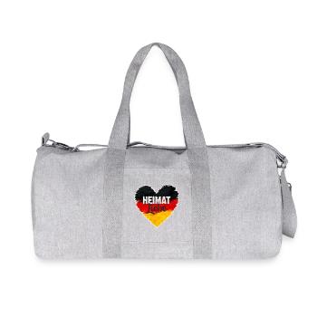 Heimatliebe - Recycelte Canvas-Sporttasche von Stanley/Stella - Grau meliert - Vorne