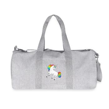 Einhorn - Recycelte Canvas-Sporttasche von Stanley/Stella - Grau meliert - Vorne