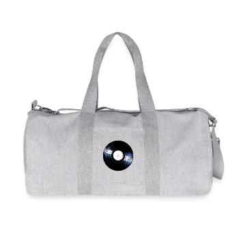 Vinyl Schallplatte Retro - Recycelte Canvas-Sporttasche von Stanley/Stella - Grau meliert - Vorne