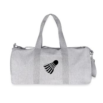 Logo de la navette de badminton avec ressorts - Sac de sport en toile recyclée Stanley/Stella - gris chiné - Devant