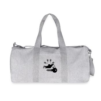 La clé de la nouvelle maison brille avec 3 étoiles - Sac de sport en toile recyclée Stanley/Stella - gris chiné - Devant