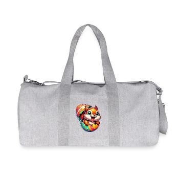 Ostern Eichhörnchen mit Osterei: Niedliches Design - Recycelte Canvas-Sporttasche von Stanley/Stella - Grau meliert - Vorne