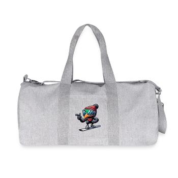Emu Snowboarder Winter Adventure - Recycled Canvas Sports Bag by Stanley/Stella - heather grey - Front