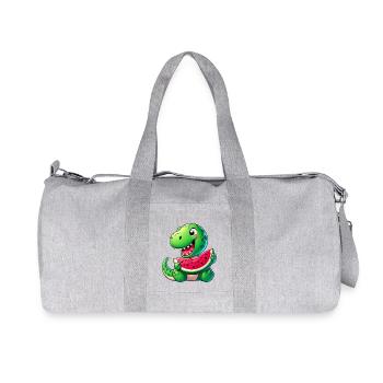 Dino T-Rex Pastèque Fruité Drôle - Sac de sport en toile recyclée Stanley/Stella - gris chiné - Devant