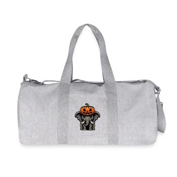 Lustiger Halloween Kürbis Elefant Oktober Herbst - Recycelte Canvas-Sporttasche von Stanley/Stella - Grau meliert - Vorne