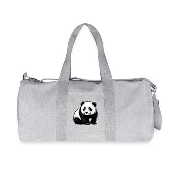 Panda - Recycled Canvas Sports Bag by Stanley/Stella - heather grey - Front
