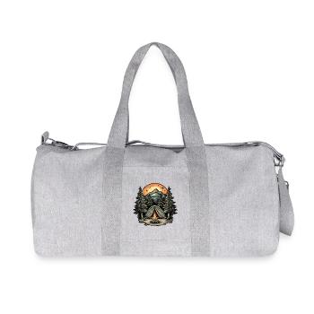 Camping Tent - Recycled Canvas Sports Bag by Stanley/Stella - heather grey - Front