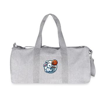 Mignon lapin chasseur de paniers - Sac de sport en toile recyclée Stanley/Stella - gris chiné - Devant