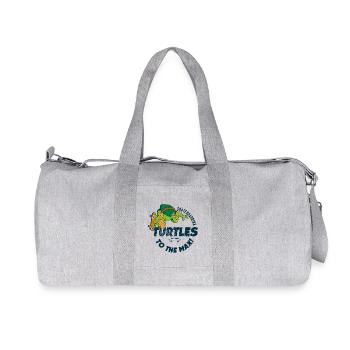 Teenage Mutant Ninja Turtles Skatboarding Turtles - Recycled Canvas Sports Bag by Stanley/Stella - heather grey - Front