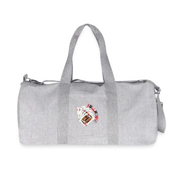 Retro-Spielkarten-Fanfare - Recycelte Canvas-Sporttasche von Stanley/Stella - Grau meliert - Vorne