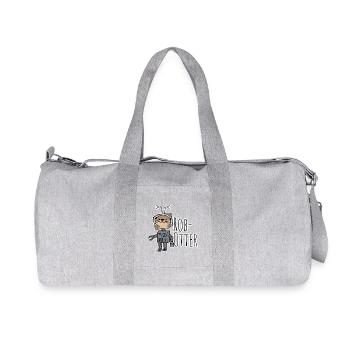 Rob-Otter - Halb Otter halb Roboter Wortwitz! - Recycelte Canvas-Sporttasche von Stanley/Stella - Grau meliert - Vorne