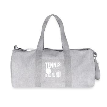 Tennis is all you need - Recycled Canvas Sports Bag by Stanley/Stella - heather grey - Front