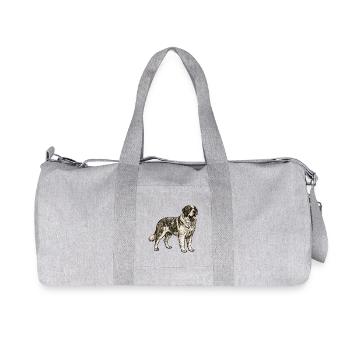 Bernardine Vintage Illustration - Sac de sport en toile recyclée Stanley/Stella - gris chiné - Devant