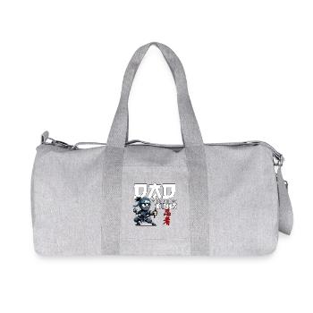 Dad Of The Birthday Ninja Geburtstag Lustig - Recycelte Canvas-Sporttasche von Stanley/Stella - Grau meliert - Vorne