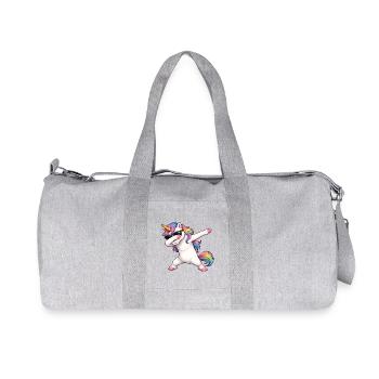 Dabbing Einhorn - Recycelte Canvas-Sporttasche von Stanley/Stella - Grau meliert - Vorne