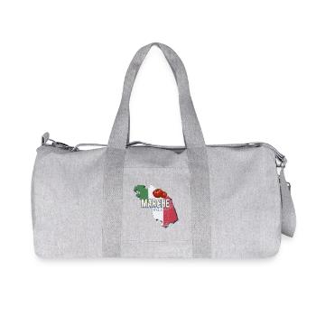 Marche Italien Region Landkarte Vintage Souvenir - Recycelte Canvas-Sporttasche von Stanley/Stella - Grau meliert - Vorne