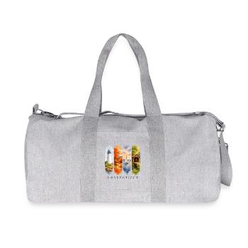 Connecticut Vacation Travel – New England Coast - Recycled Canvas Sports Bag by Stanley/Stella - heather grey - Front