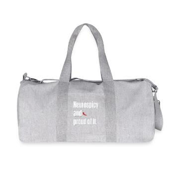 Neurospicy und stolzes neurodivergentes Geschenk - Recycelte Canvas-Sporttasche von Stanley/Stella - Grau meliert - Vorne