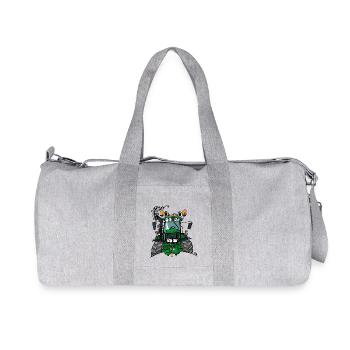 0427 grüner Traktor 6620 - Recycelte Canvas-Sporttasche von Stanley/Stella - Grau meliert - Vorne