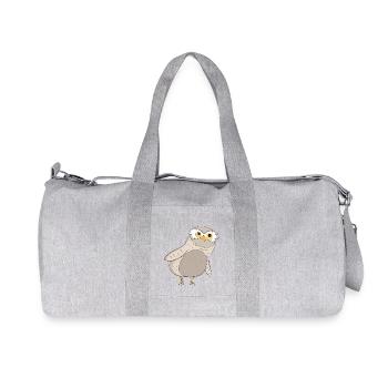 Kauz Eule - Recycelte Canvas-Sporttasche von Stanley/Stella - Grau meliert - Vorne