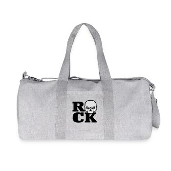 Rock Skull - Recycled Canvas Sports Bag by Stanley/Stella - heather grey - Front
