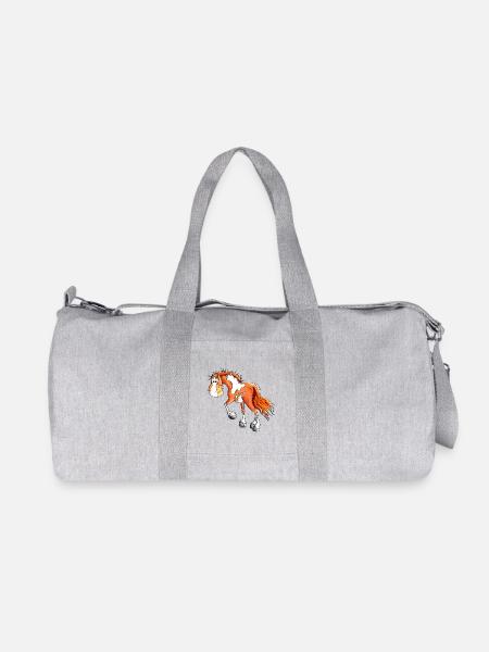 Pinto - Western Horse - Recycled Canvas Sports Bag by Stanley/Stella - heather grey