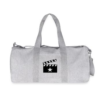 Movie Clapper Board - Recycled Canvas Sports Bag by Stanley/Stella - heather grey - Front