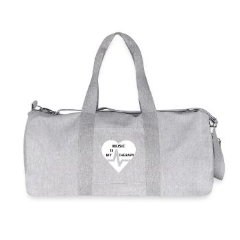 Music Therapy Heart Design - Recycled Canvas Sports Bag by Stanley/Stella - heather grey - Front
