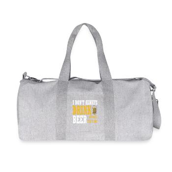 Humorous beer saying design for conviviality - Recycled Canvas Sports Bag by Stanley/Stella - heather grey - Front