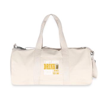 Humorous beer saying design for conviviality - Recycled Canvas Sports Bag by Stanley/Stella - natural - Front