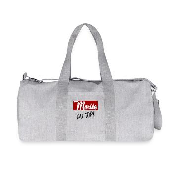 HOCHZEIT. ZUKÜNFTIGE BRAUT. Junggesellinnenabschied - Recycelte Canvas-Sporttasche von Stanley/Stella - Grau meliert - Vorne