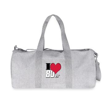 80s Party Retro Fun , Theme Party Shirt 80s (25) - Recycled Canvas Sports Bag by Stanley/Stella - heather grey - Front