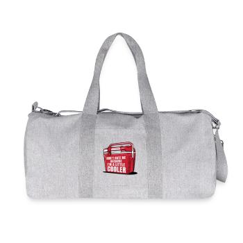 Funny Cooler Pun "A Little Cooler" - Recycled Canvas Sports Bag by Stanley/Stella - heather grey - Front