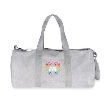 LGBT Pride Month - Pride Inside - Recycled Canvas Sports Bag by Stanley/Stella - heather grey - Front