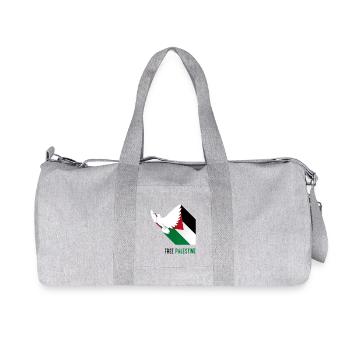 Colombe de la paix et drapeau de la Palestine Free - Sac de sport en toile recyclée Stanley/Stella - gris chiné - Devant