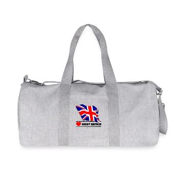 Drapeau britannique avec cœur – l’amour pour la Grande-Bretagne - Sac de sport en toile recyclée Stanley/Stella - gris chiné - Devant