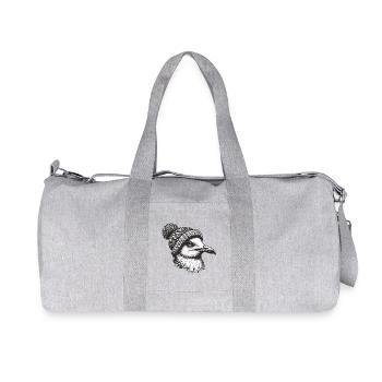 Mouette avec chapeau à pompon - Sac de sport en toile recyclée Stanley/Stella - gris chiné - Devant