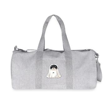 Robbe Tier Halloween Geist - Recycelte Canvas-Sporttasche von Stanley/Stella - Grau meliert - Vorne