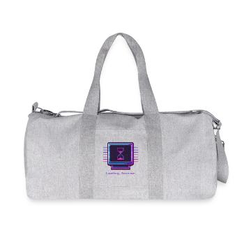 Forever Loading Retro PC Neon Design - Recycelte Canvas-Sporttasche von Stanley/Stella - Grau meliert - Vorne